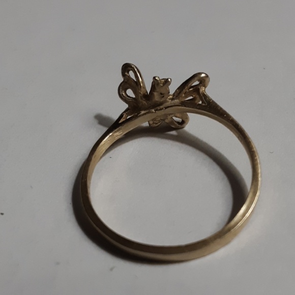 💍10 K Real Gold 3 D Vintage Butterfly Ring💍